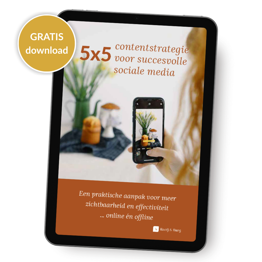 5x5 contentstrategie om snel 35 ideeën voor je socials te genereren