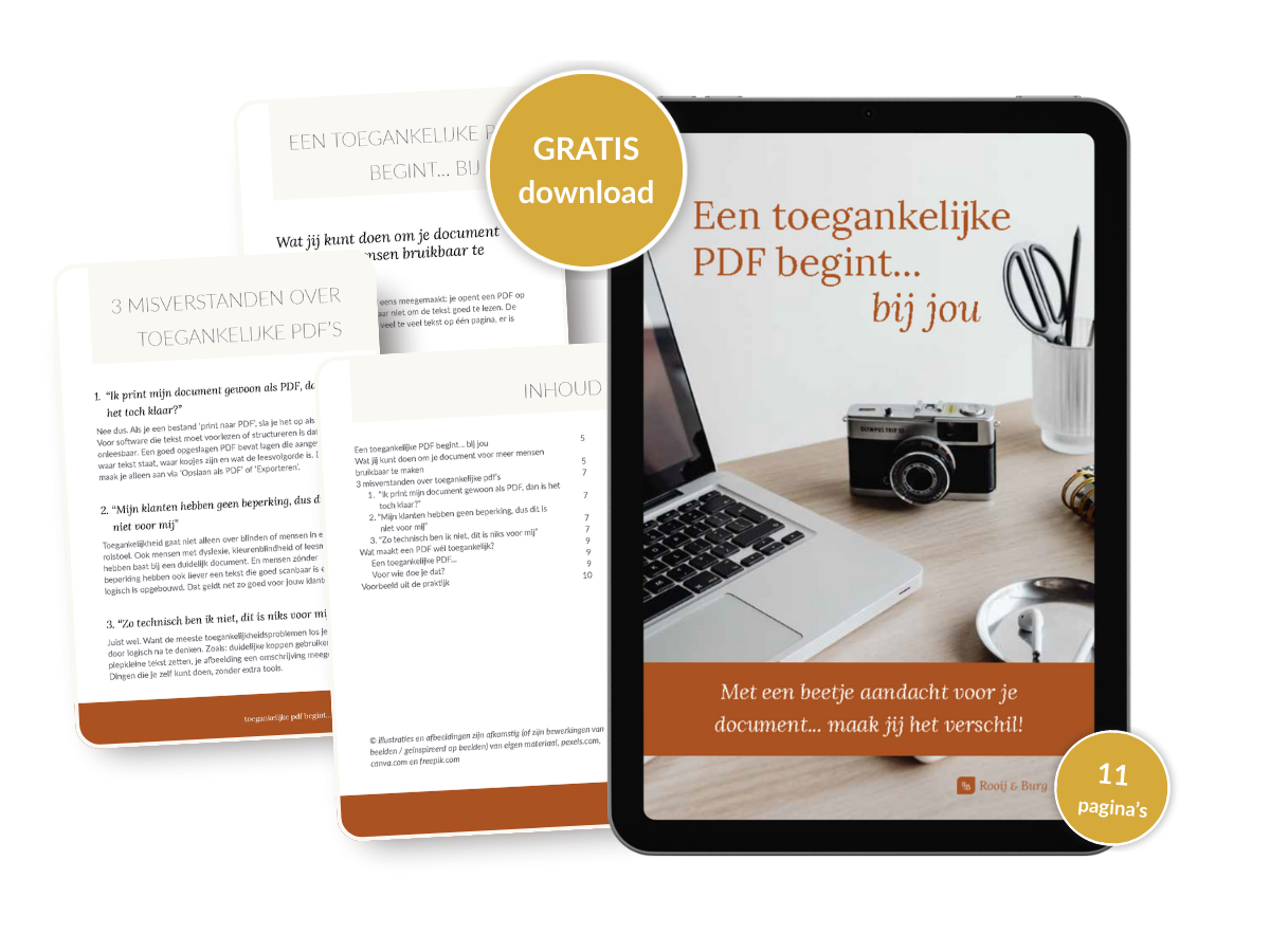 Een toegankelijke pdf begint bij jou Een toegankelijke pdf begint... bij jou met voorbeeld pagina's