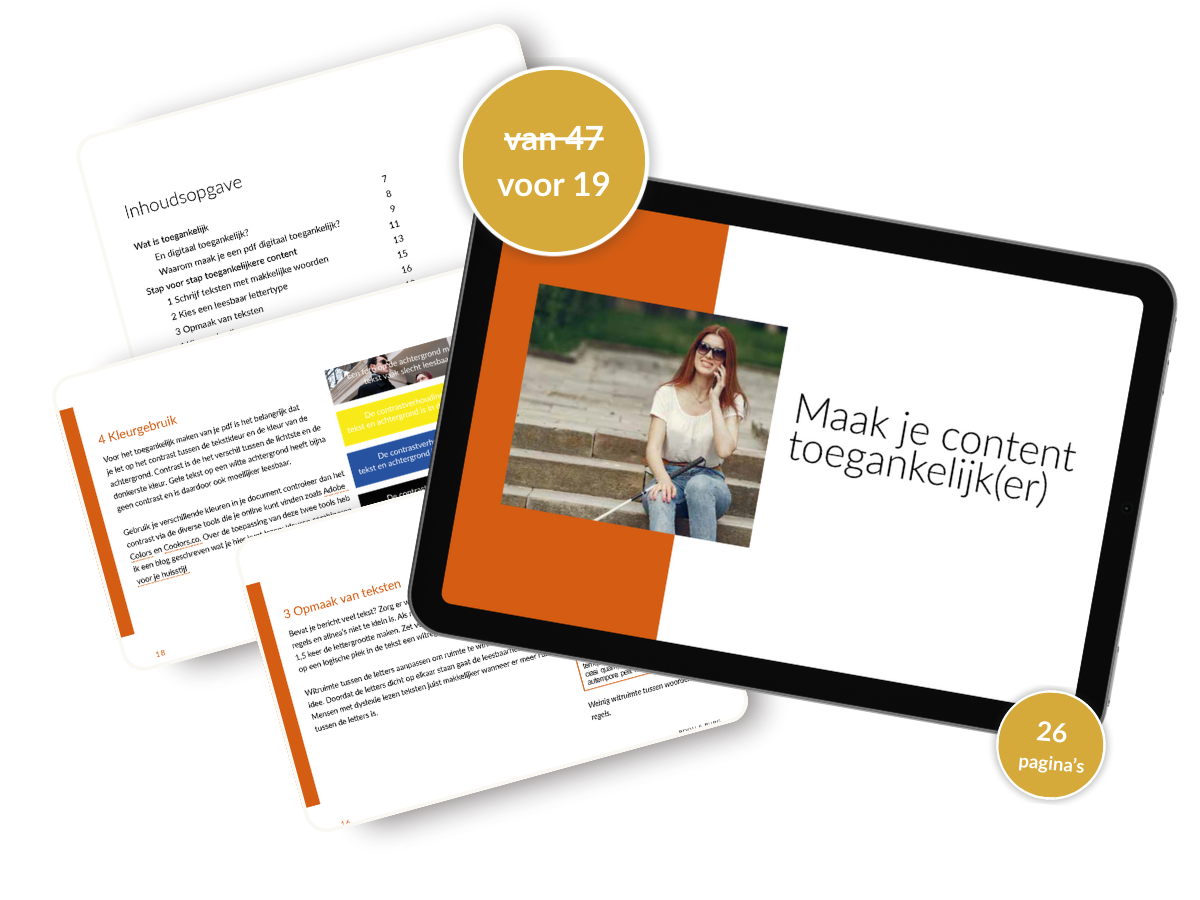 Maak je content toegankelijker Maak je content toegankelijk(er) met voorbeeldpagina's
