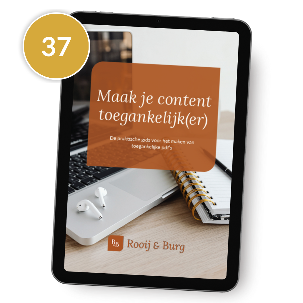 iPad met het e-book Maak je content toegankelijk(er)