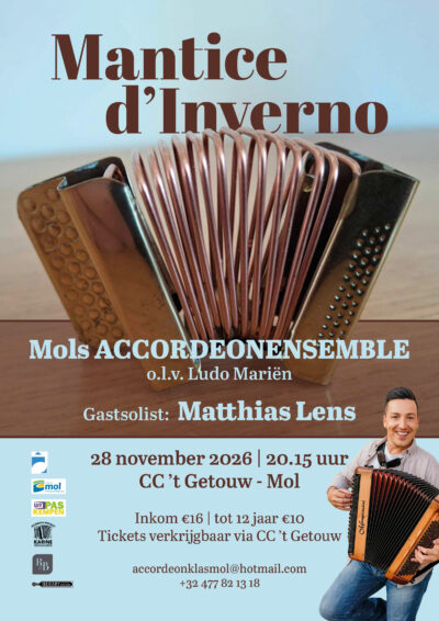 Poster met aankondiging van het concert