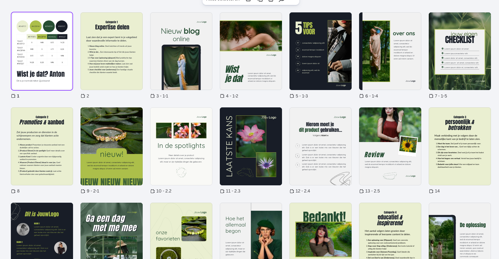 canva templates. Serie 2: Instagram, Fris & Natuurlijk