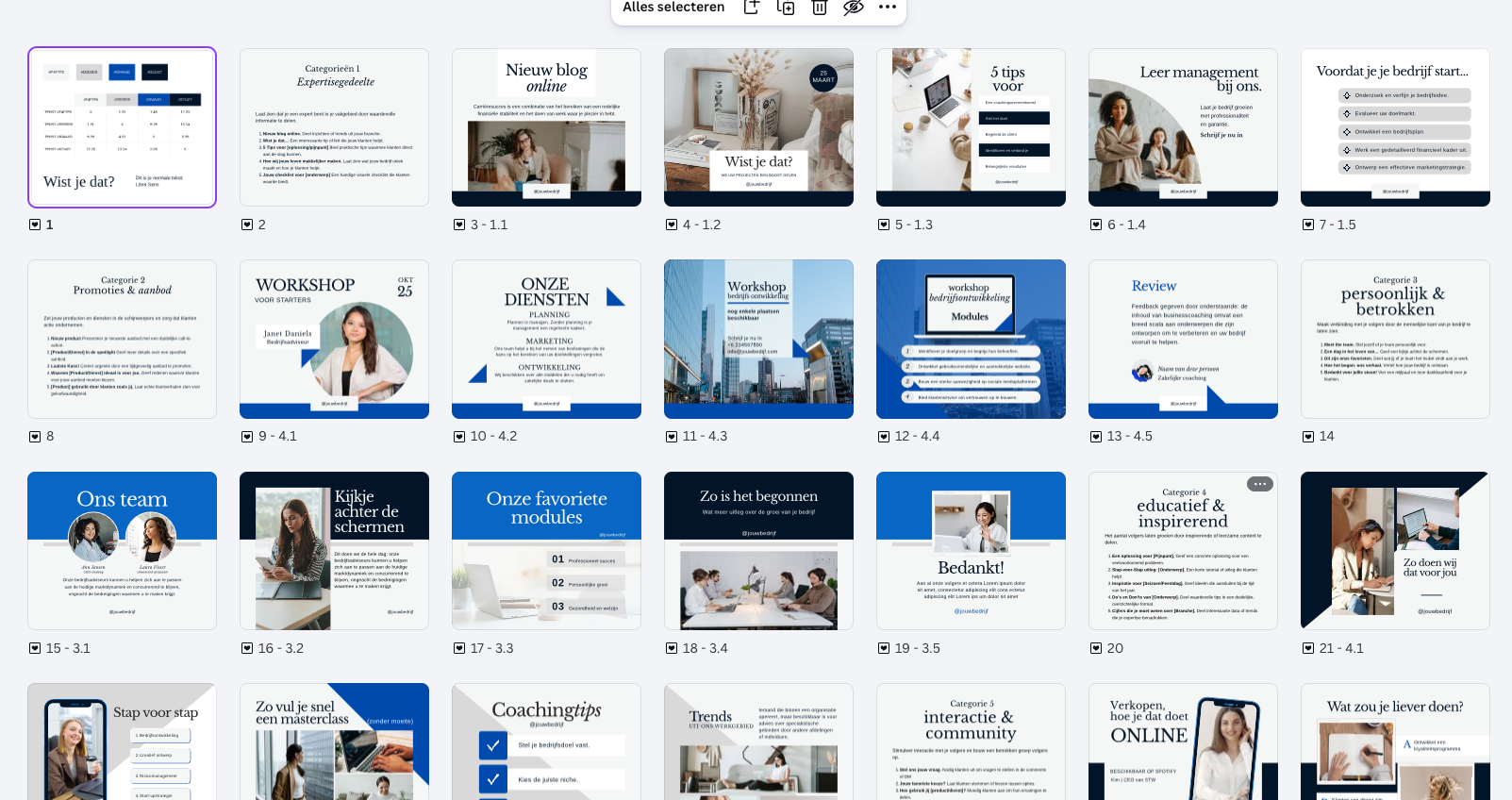 Canva templates Serie 4: Facebook, Sterk & Zakelijk