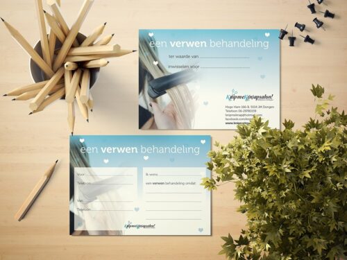 Kaart van KnipmeKnap waarop je in kunt vullen wie je een verwenbehandeling wil geven.