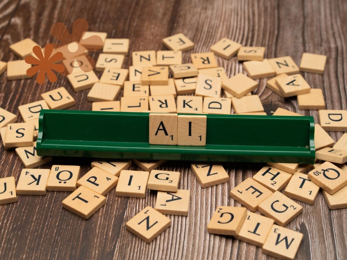 Scrabble blokjes met de letters AI. Moetn we een AI label verbergen is de vraag