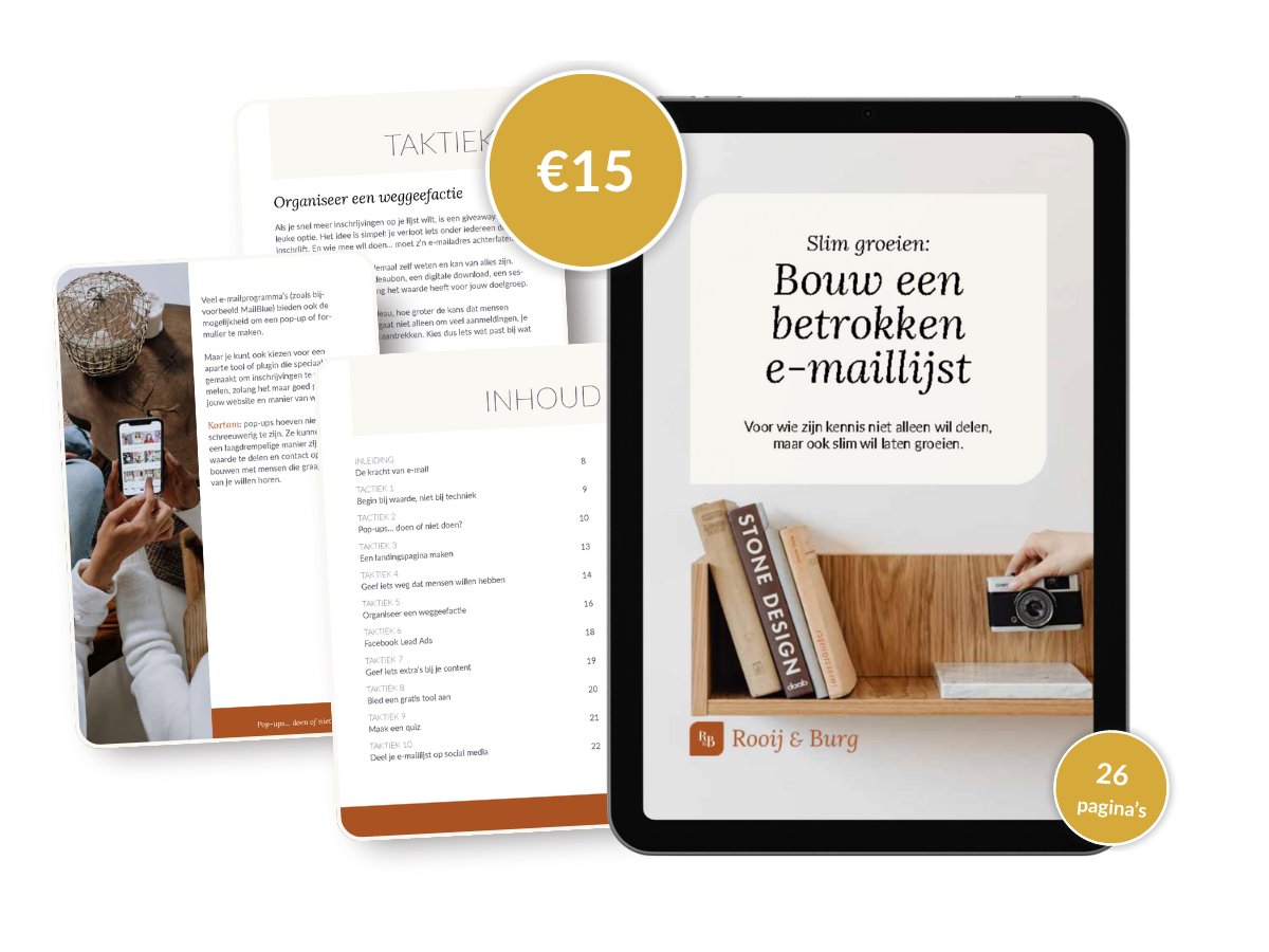 Bouw een betrokken e-maillijst ebook met voorbeeldpagina's