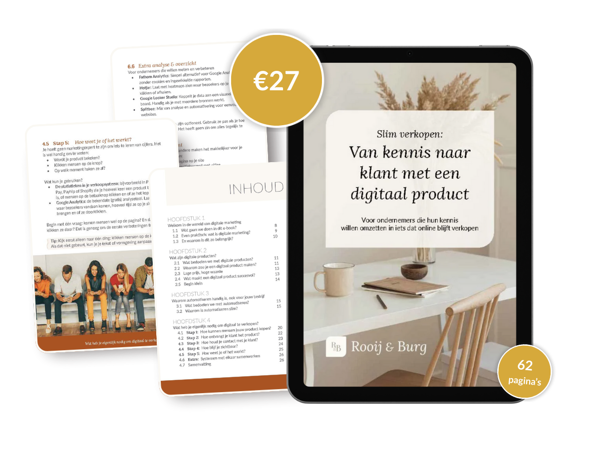 Van kennis naar klant met een digitaal product - ebook met voorbeeldpagina's