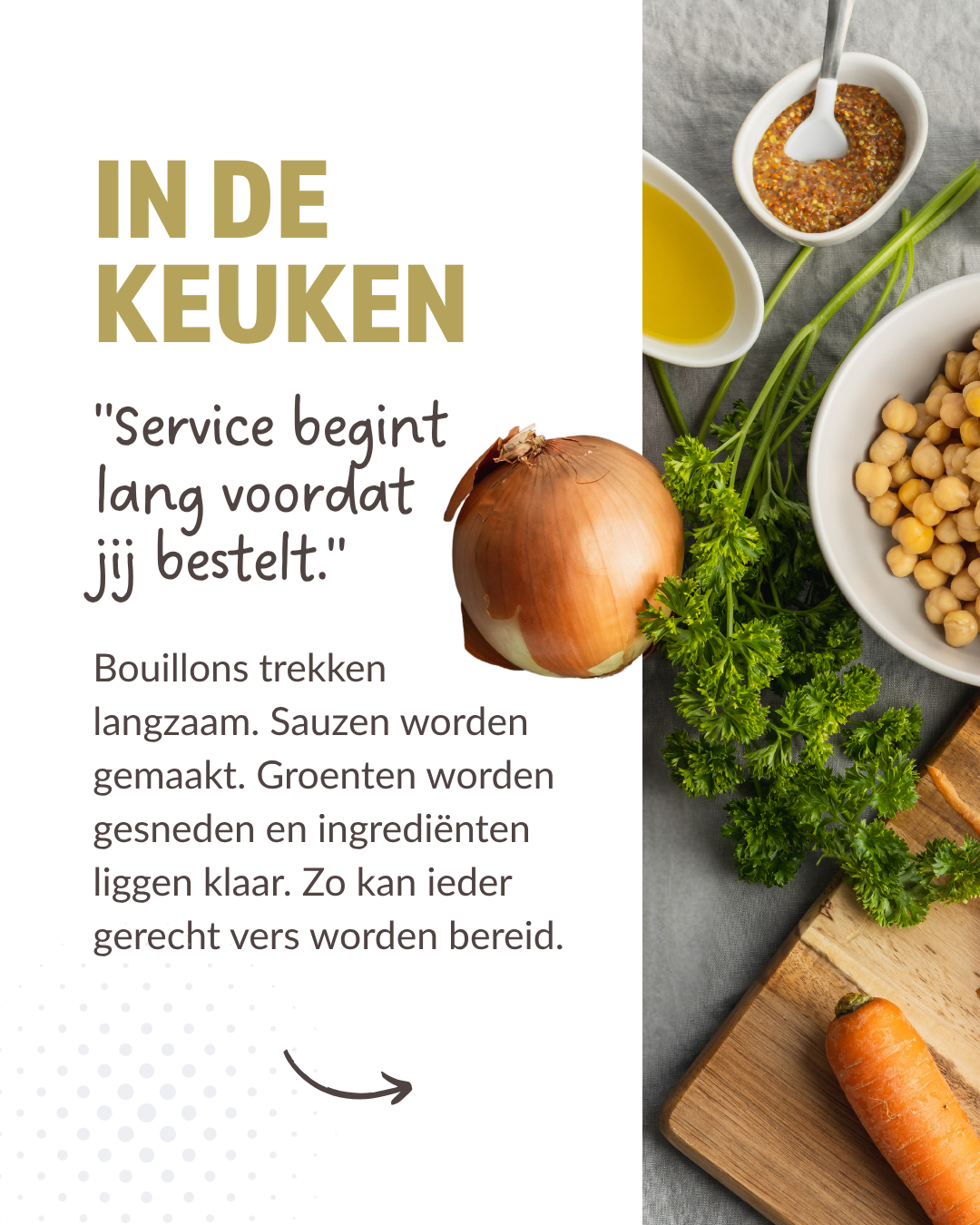 Voorbeeld van post over een gewonde werkdag bij Chefz - keuken