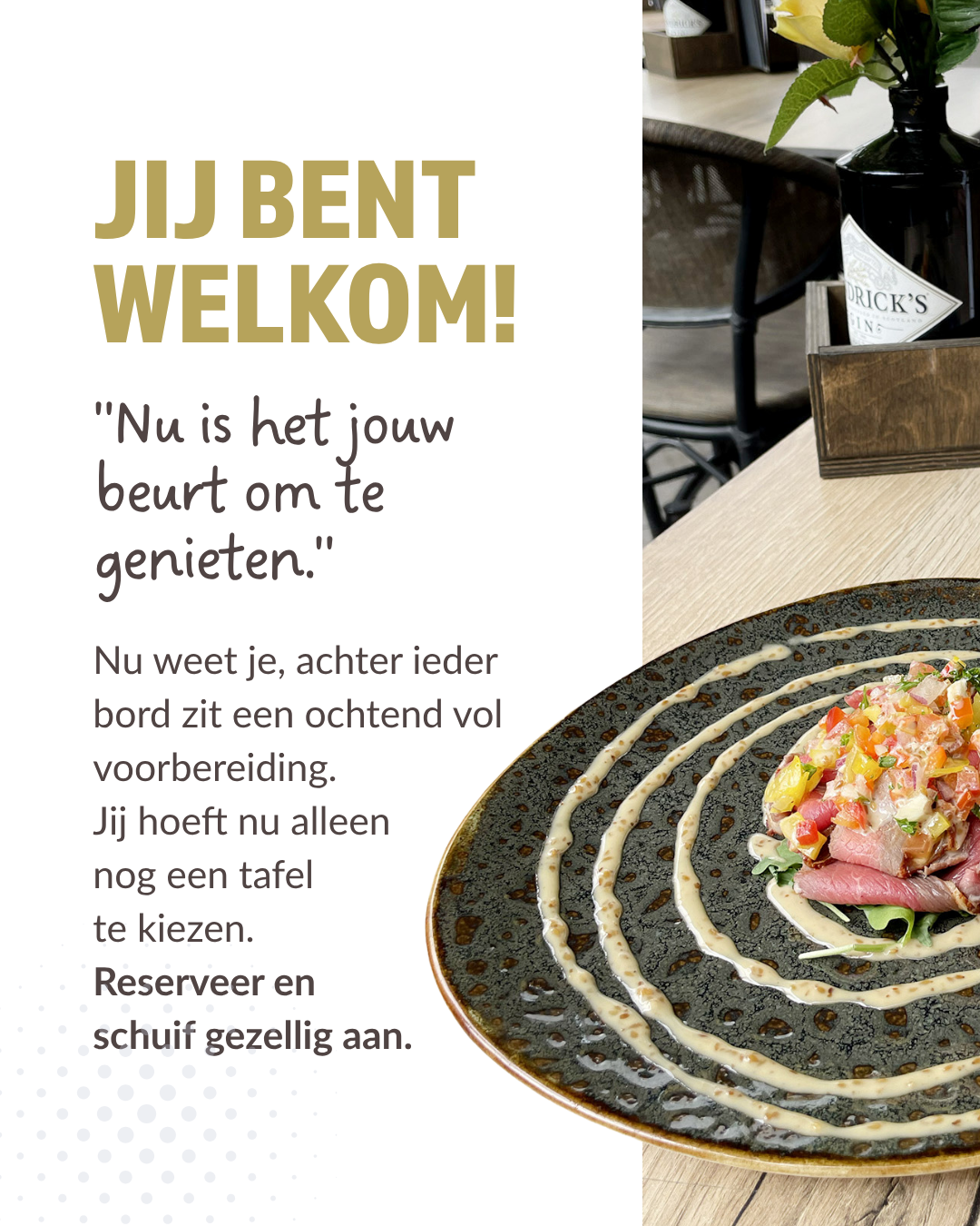 Voorbeeld van post over een gewonde werkdag bij Chefz - welkom